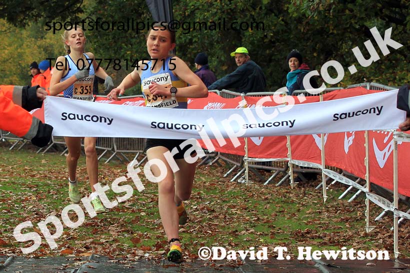 Womens Under-17s, 2022 National Cross Country Relays, Berry Hill Park, Mansfield.  Photo: David T. Hewitson/Sports for All Pics